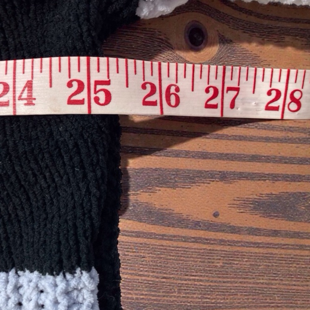 Absolutely Famous Colorblock Chenille Sweater Women’s XL Mock Neck Black & White - Picture 7 of 8